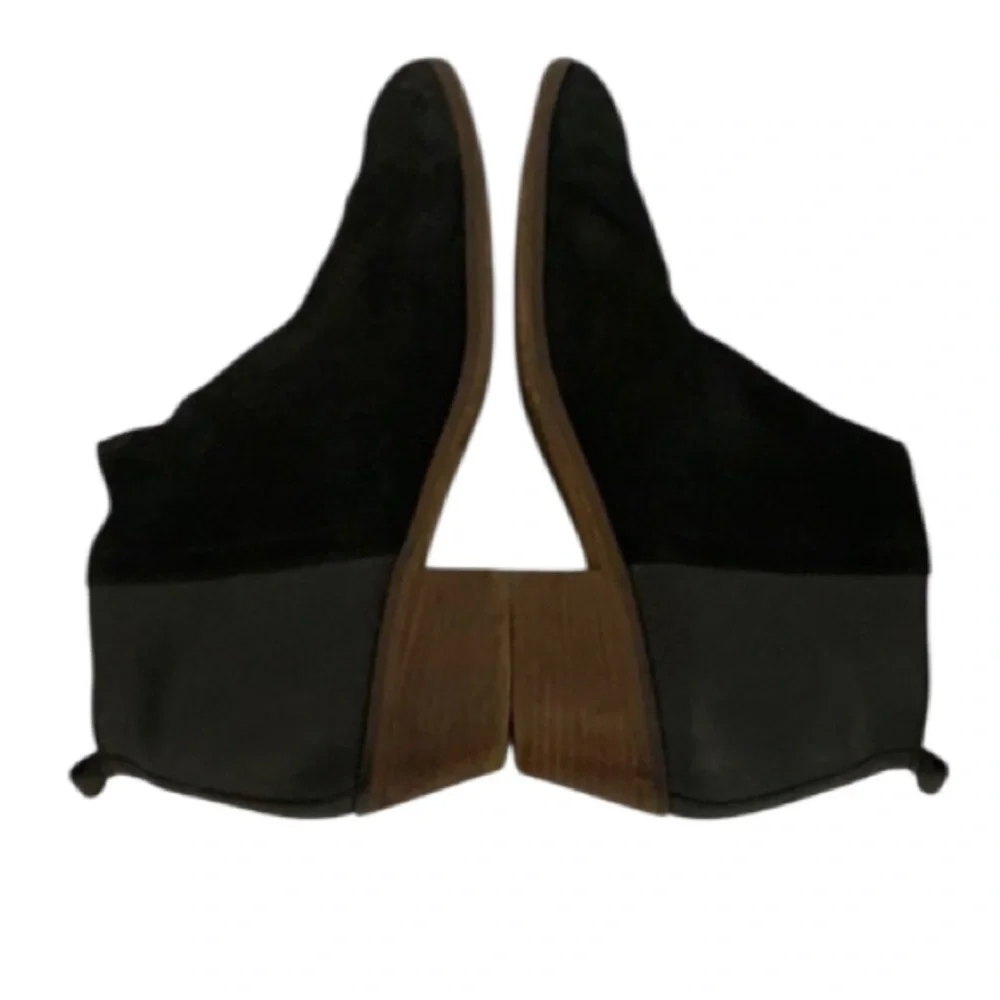 Authentic Madewell black leather & suede designer ankle boots Sz 10